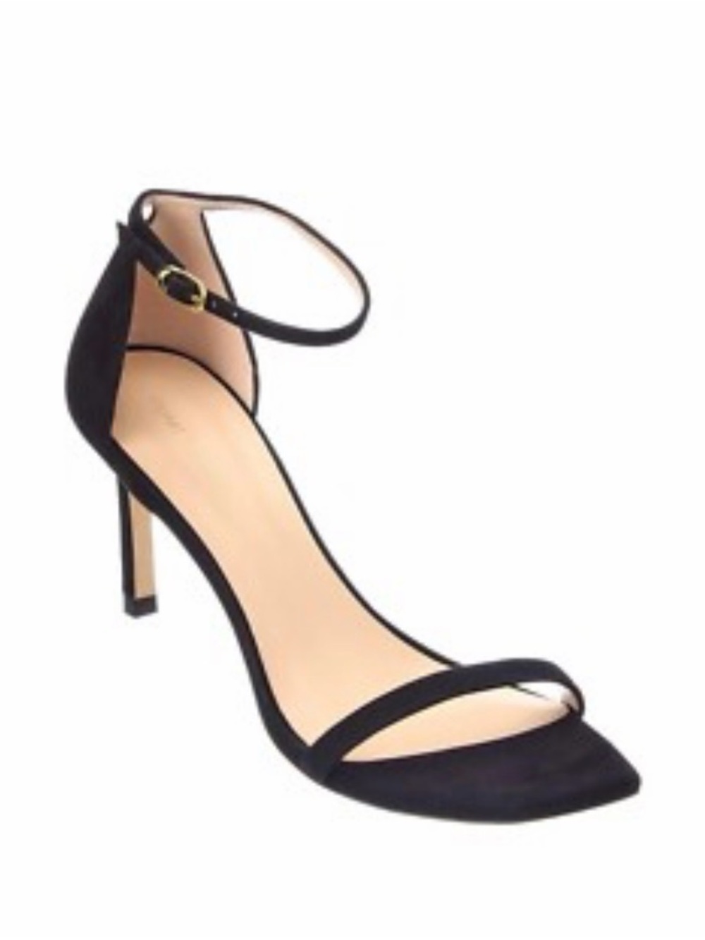 Stuart Weitzman Amelina Ankle Strap Sandal SUEDE BLACK